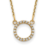 10k Diamond Open Circle Necklace